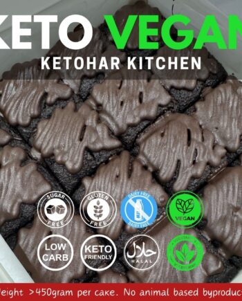 6 inch x 6 inch Vegan Brownies Keto