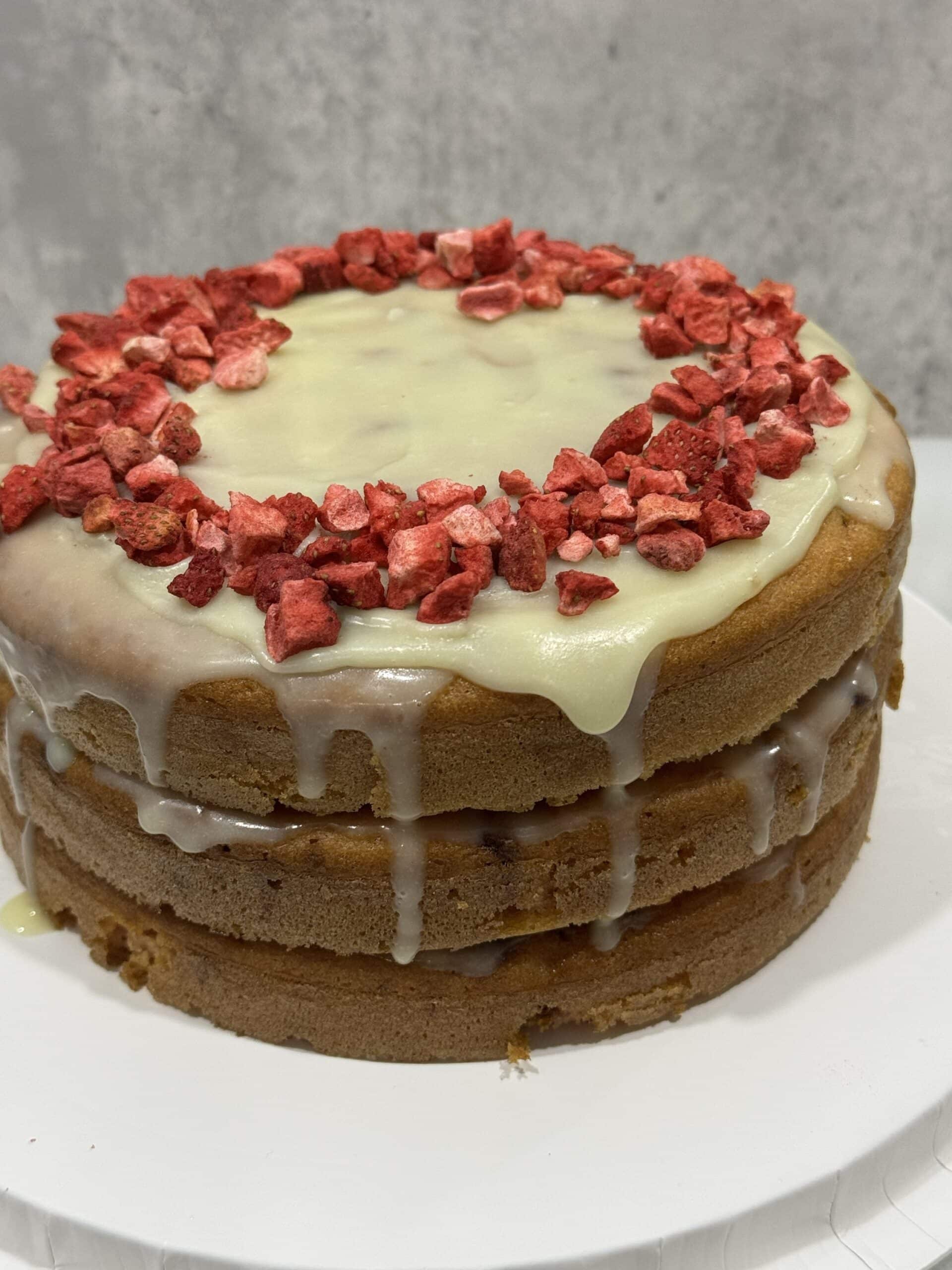 7 inch Wholecake - KETO Strawberry Cake - Image 2