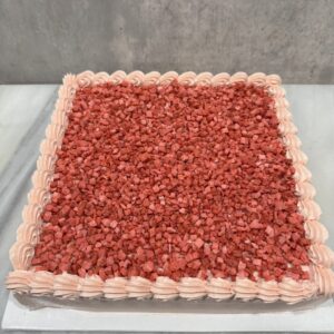 9 inch SQUARE Sheet Cake - KETO Strawberry Cake